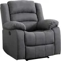EBELLO oversized gray power recliner chair with soft overstuffed cushion