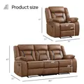 Recliner Sofa Set (2 Chairs + 3-Seat): view 2