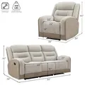 3-Piece Reclining Set (2 Recliners + 3-Seater): view 2